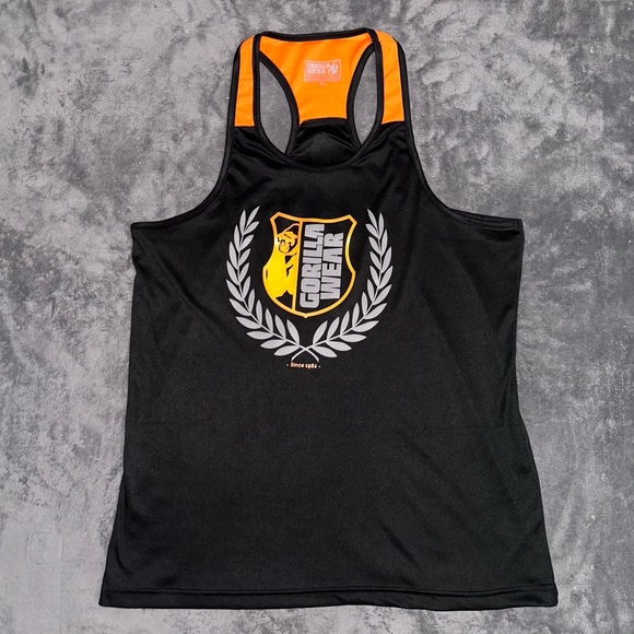 Gorilla Wear - Lexington Tank Top Stringer - Black/Orange - XL - Picture 2 of 5